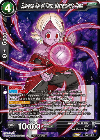 Supreme Kai of Time, Mastermind's Pawn (Zenkai Series Tournament Pack Vol.1) (P-419) [Tournament Promotion Cards]