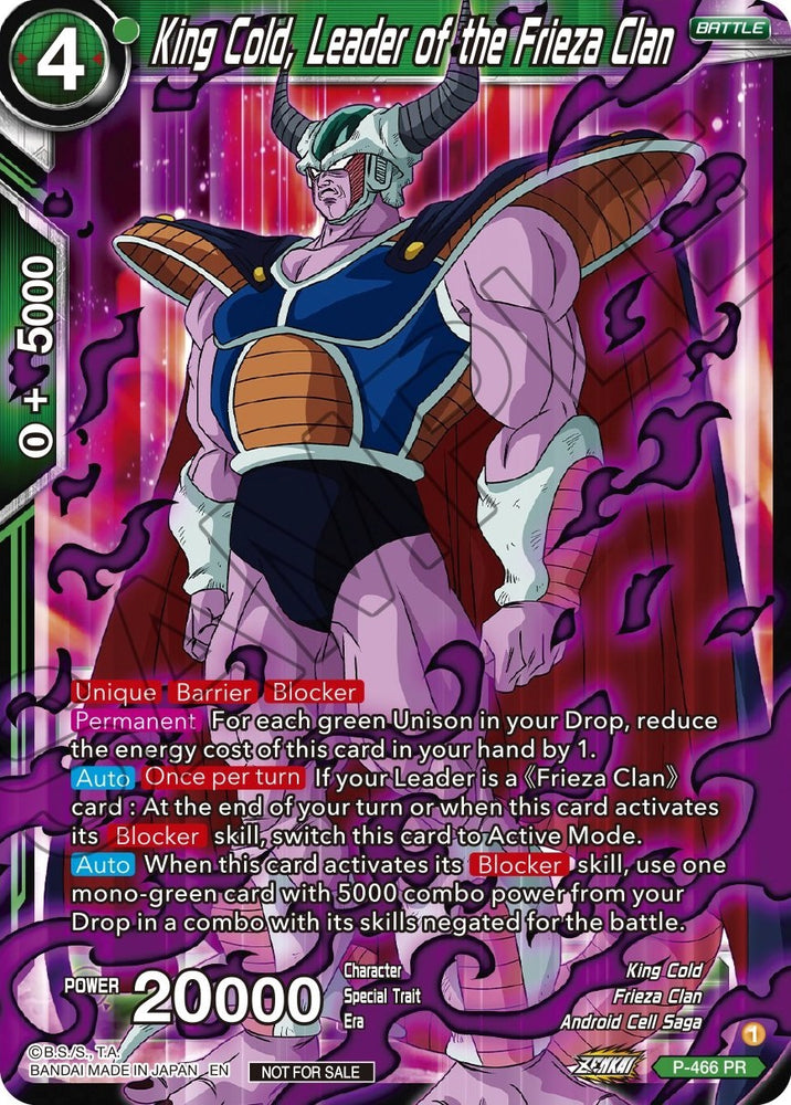 King Cold, Leader of the Frieza Clan (Z03 Dash Pack) (P-466) [Promotion Cards]