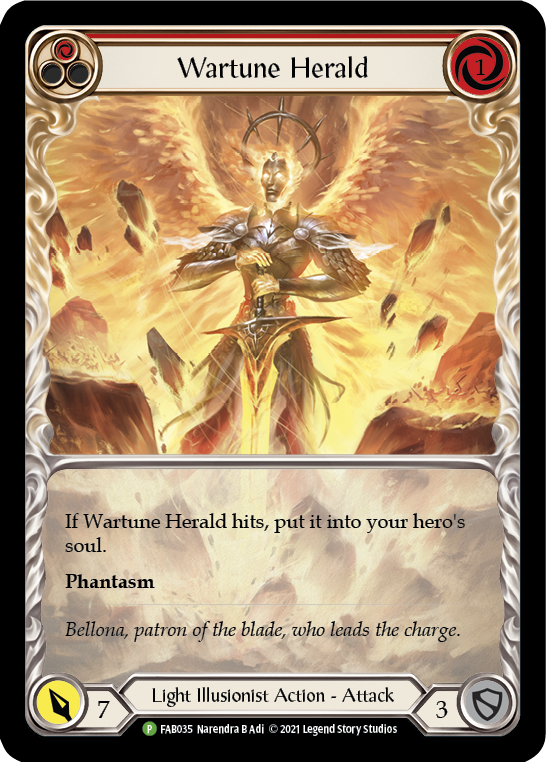 Wartune Herald (Red Extended Art) [FAB035] (Promo)  Rainbow Foil