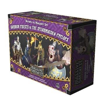 Massive Darkness: Heroes & Monster Set -  Warrior Priests Vs The Spearmaiden Cyclops