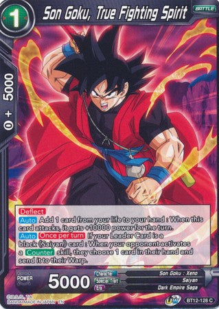 Son Goku, True Fighting Spirit (BT12-128) [Vicious Rejuvenation]