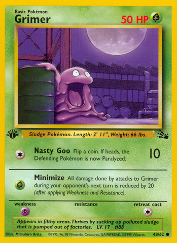 Grimer (48/62) [Fossil 1st Edition]