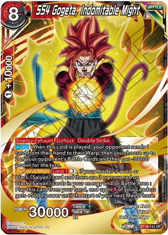 SS4 Gogeta, Indomitable Might (BT18-143) [Dawn of the Z-Legends]