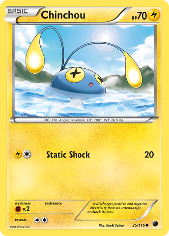 Chinchou (35/116) [Black & White: Plasma Freeze]