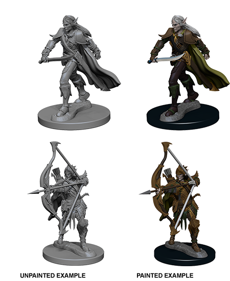 Pathfinder Deep Cuts Unpainted Miniatures: Elf Male Fighter