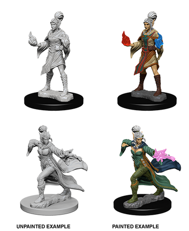 Pathfinder Deep Cuts Unpainted Minis: Elf Female Sorcerer