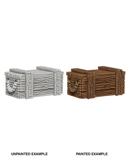 WizKids Deep Cuts Unpainted Miniatures: Crates