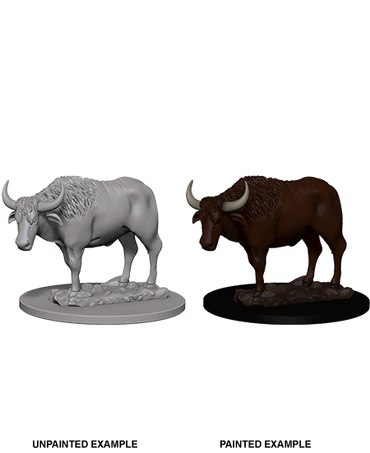 WizKids Deep Cuts Unpainted Miniatures: Oxen