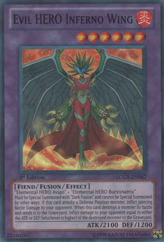 Evil HERO Inferno Wing [LCGX-EN067] Super Rare