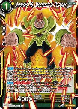 Android 16, Mechanical Partner (Rare) (BT13-113) [Supreme Rivalry]