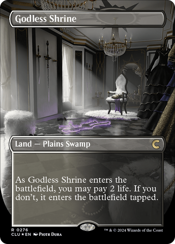 Godless Shrine (Borderless) [Ravnica: Clue Edition]