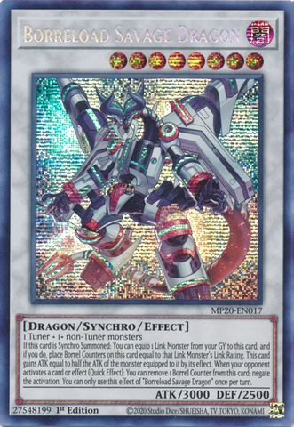 Borreload Savage Dragon [MP20-EN017] Prismatic Secret Rare