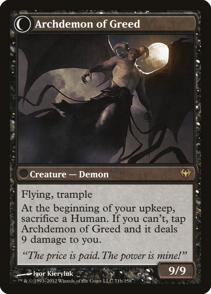Ravenous Demon // Archdemon of Greed [Dark Ascension]