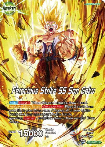 Son Goku // Ferocious Strike SS Son Goku (BT10-060) [Theme Selection: History of Son Goku]