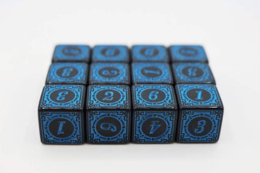 Magic Burst D6 Set - 12 piece D6 - Blue