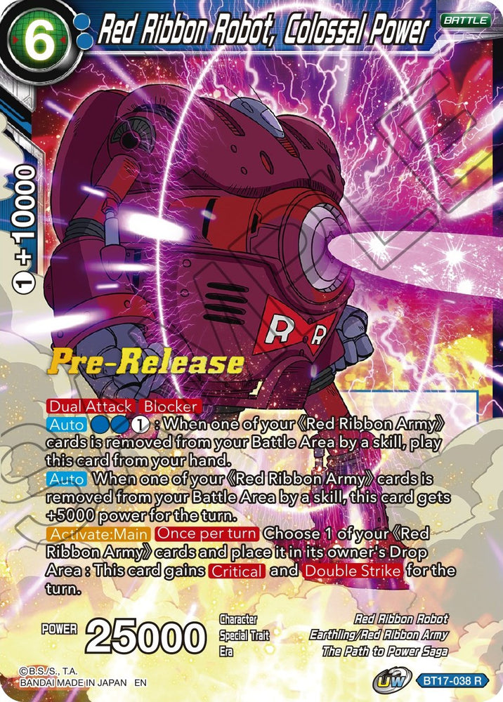 Red Ribbon Robot, Colossal Power (BT17-038) [Ultimate Squad Prerelease Promos]