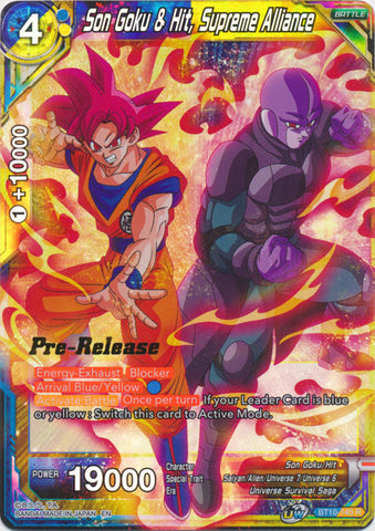 Son Goku & Hit, Supreme Alliance (BT10-145) [Rise of the Unison Warrior Prerelease Promos]