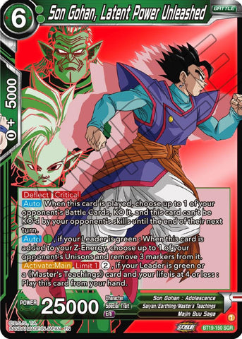 Son Gohan, Latent Power Unleashed (BT19-150) [Fighter's Ambition]